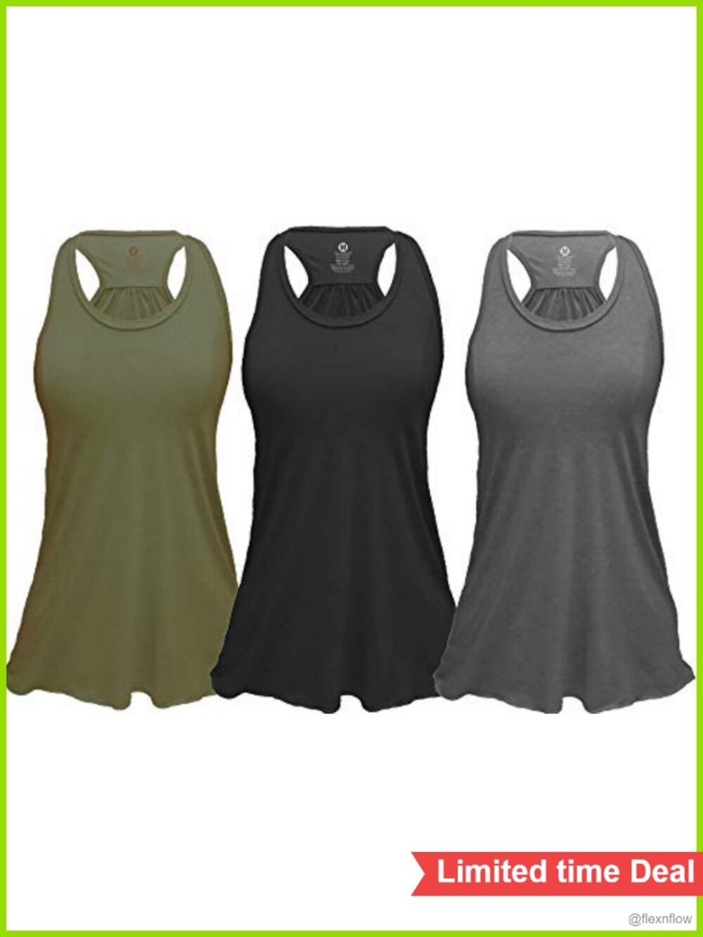 Flowy Racerback Tank Top - Lightweight Athletic Sleeveless Workout Gym Shirt,